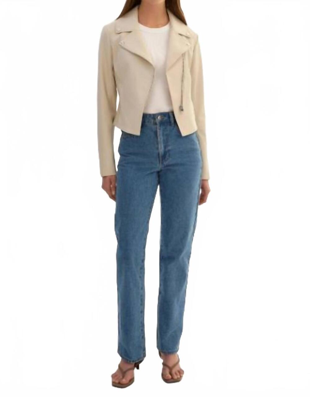 NEW LAMARQUE pascale moto jacket in bone
